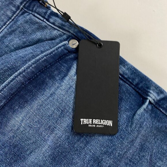 NWT True Religion Geno Relaxed Slim Jeans Men's 44 Stretch Medium Ink Blue SN - Picture 9 of 16